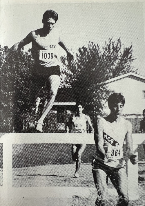 Beth's older brother Garth, dominating in track and field.